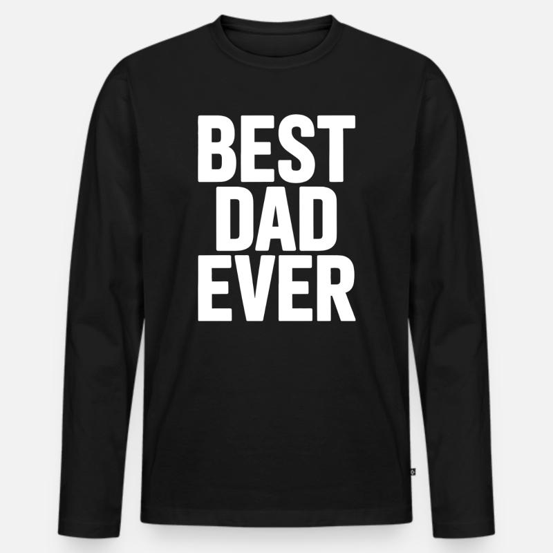 Bester Vater aller Zeiten - Männer Premium Bio Langarmshirt - Schwarz