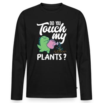 Garden & Plant Lovers Gifts - Men's Premium Organic Long Sleeve Shirt - black - Front - Nico (187cm)