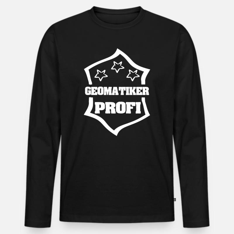 Beruf Geomatiker - Männer Premium Bio Langarmshirt - Schwarz