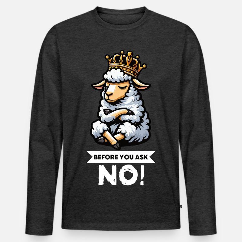 Before You Ask Schaf Schafe Schäfer Schafhalter  Männer Premium Bio Langarmshirt