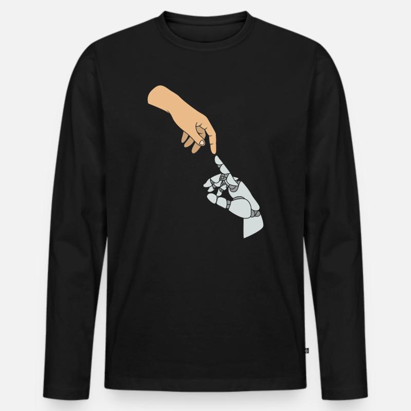 GPT Künstliche Intelligenz - Männer Premium Bio Langarmshirt - Schwarz