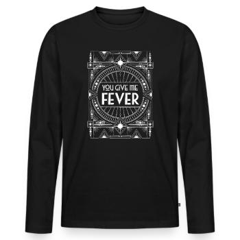 Fever. Total Attraction. - Men's Premium Organic Long Sleeve Shirt - black - Front - Nico (187cm)