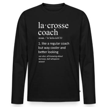 Interface de Floride et Interface I’Must Go - T-shirt manches longues Premium bio Homme - noir - Devant - Nico (187cm)