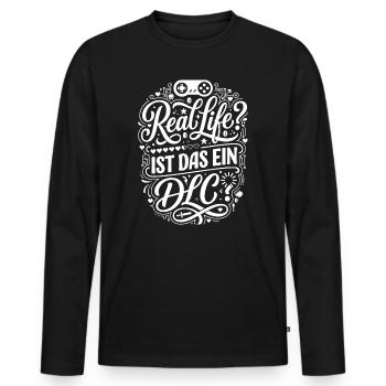 Real Life Ist das ein DLC Gamer Design - Männer Premium Bio Langarmshirt - Schwarz - Vorne - Nico (187cm)