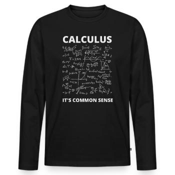 Professeur de maths de calcul Étudiant drôle Amateur d’algèbre - T-shirt manches longues Premium bio Homme - noir - Devant - Nico (187cm)