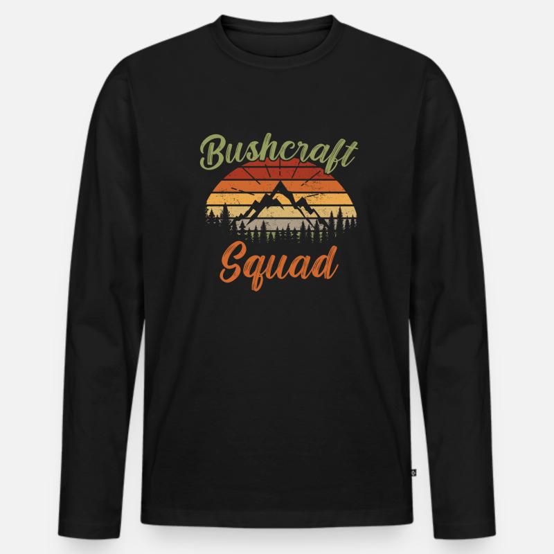 Bushcraft Squad / Bushcraft - Männer Premium Bio Langarmshirt - Schwarz