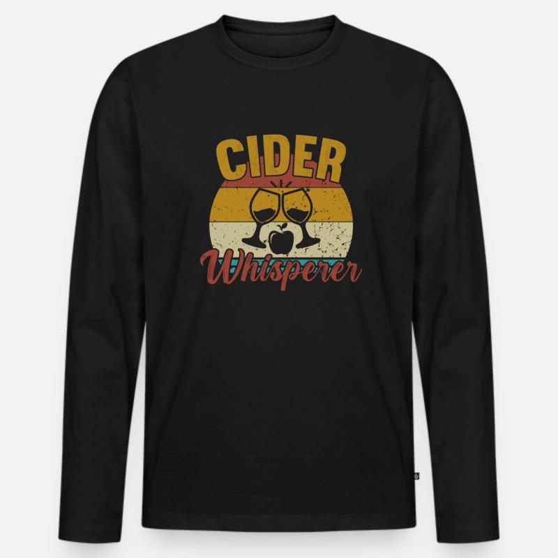 Cider Whisperer / Cider - Männer Premium Bio Langarmshirt - Schwarz