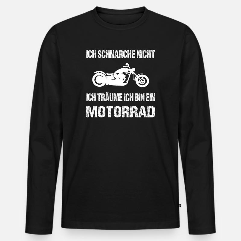 Motorrad - Männer Premium Bio Langarmshirt - Schwarz