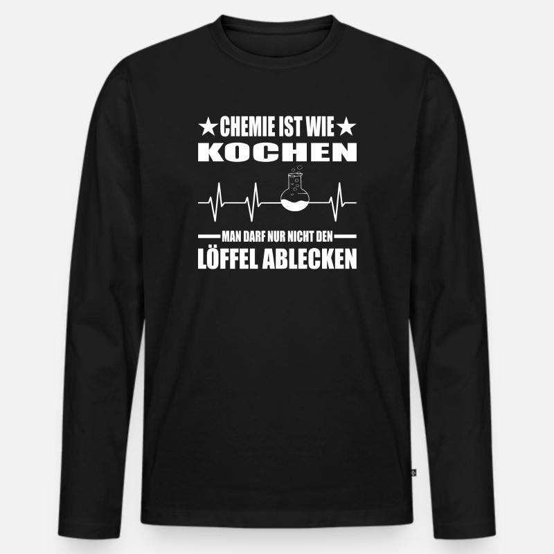 Chemie - Männer Premium Bio Langarmshirt - Schwarz