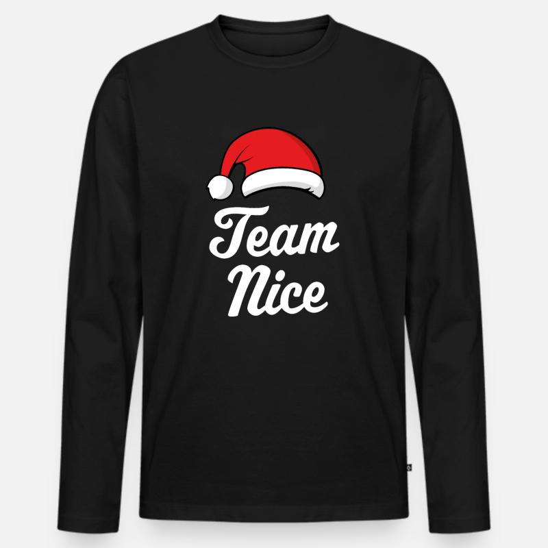 Team Nizza - Männer Premium Bio Langarmshirt - Schwarz