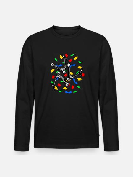 Stunt Scooter Trick Roller Tretroller Skatepark - Men's Premium Organic Long Sleeve Shirt - black