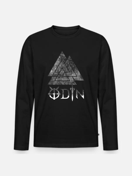 Odin Wotan's knot Valhalla - Men's Premium Organic Long Sleeve Shirt - black