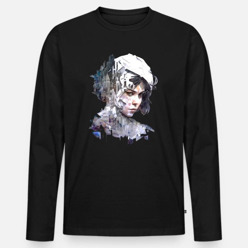 Anime No14 - Männer Premium Bio Langarmshirt - Schwarz