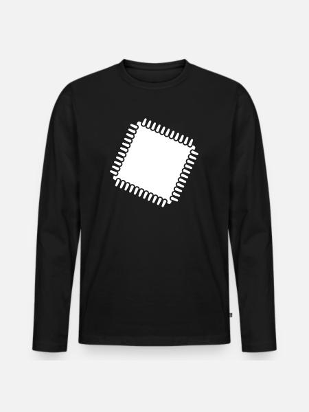 puce - T-shirt manches longues Premium bio Homme - noir