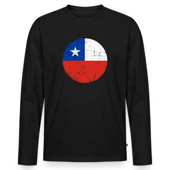 Chili - T-shirt manches longues Premium bio Homme - noir - Devant - Nico (187cm)