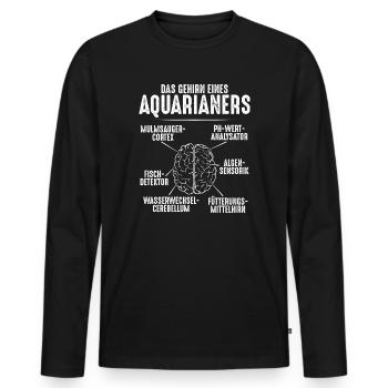 Aquariophilie aquarium poissons d'aquarium poissons d'ornement - T-shirt manches longues Premium bio Homme - noir - Devant - Nico (187cm)
