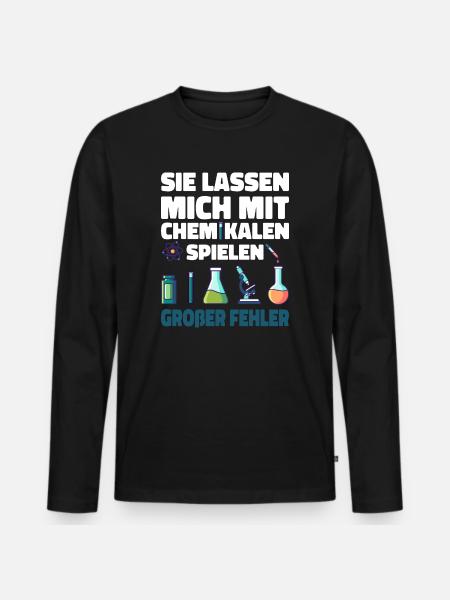 Chemiker Geschenk - Männer Premium Bio Langarmshirt - Schwarz