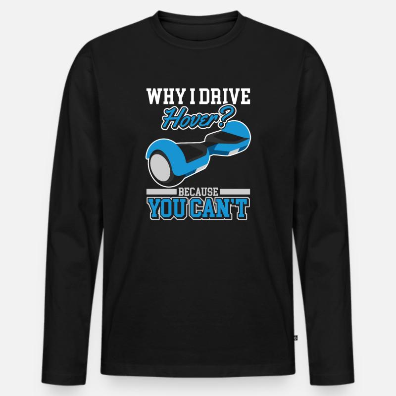 Hoverboard - Männer Premium Bio Langarmshirt - Schwarz