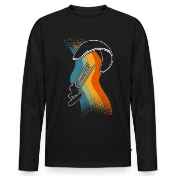 Kitesurfer Kitesurf Kitesurf - T-shirt manches longues Premium bio Homme - noir - Devant - Nico (187cm)
