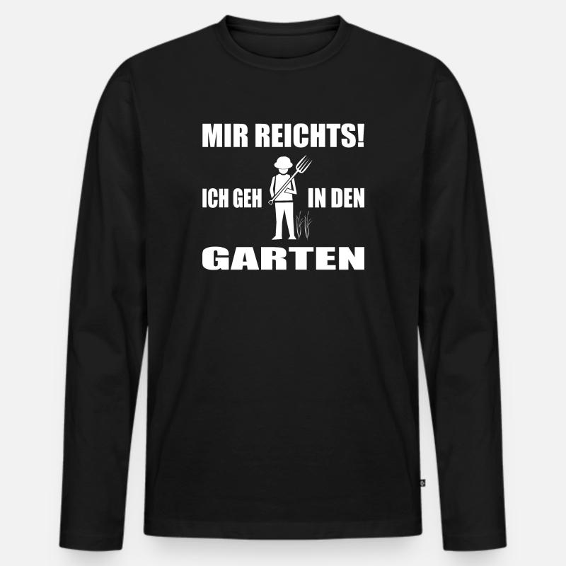 Garten - Männer Premium Bio Langarmshirt - Schwarz