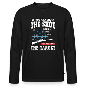 You Were Not The Target - Sniper - Men's Premium Organic Long Sleeve Shirt - black - Front - Nico (187cm)