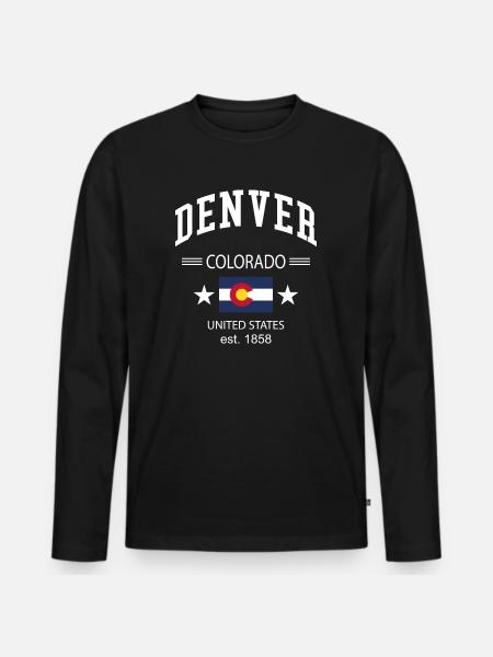Denver - Men's Premium Organic Long Sleeve Shirt - black