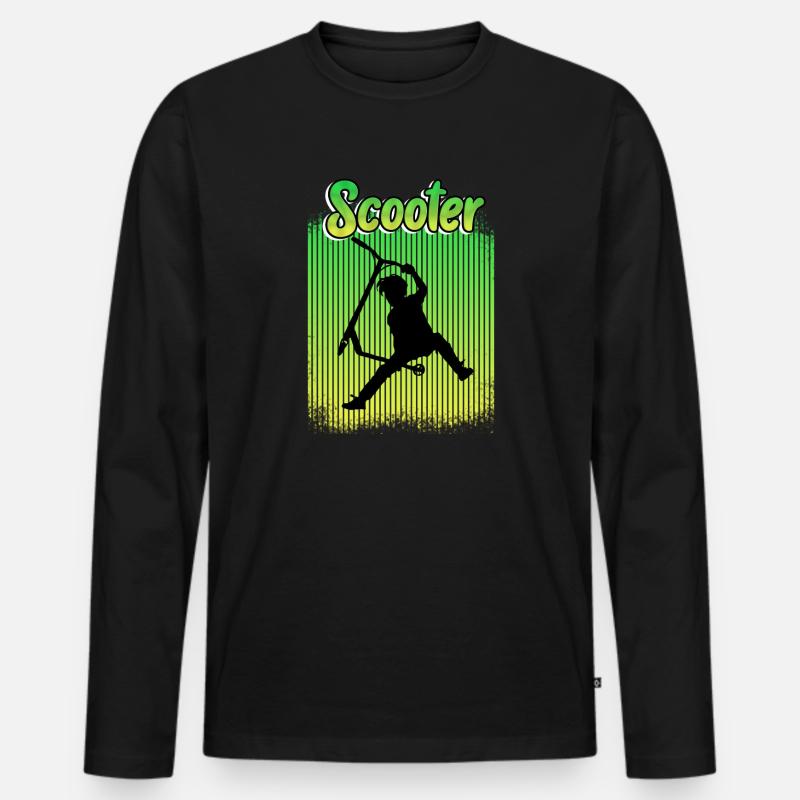 Freestyle Scooter - Männer Premium Bio Langarmshirt - Schwarz
