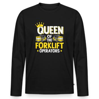 Forklift Driver Forklift Operator - Men's Premium Organic Long Sleeve Shirt - black - Front - Nico (187cm)