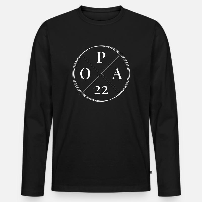 Opa 2022 - Männer Premium Bio Langarmshirt - Schwarz