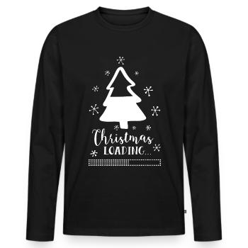 Christmas Tree Loading Holiday Xmas Gift. - Männer Premium Bio Langarmshirt - Schwarz - Vorne - Nico (187cm)