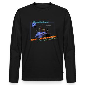 kosmische nachbarschaft - Männer Premium Bio Langarmshirt - Schwarz - Vorne - Nico (187cm)