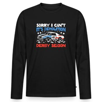 Saison du derby de démolition - cadeau pour les vrais fans - T-shirt manches longues Premium bio Homme - noir - Devant - Nico (187cm)