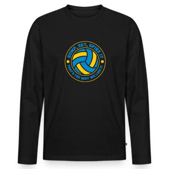 Volleyball Beach Volleyball - Men's Premium Organic Long Sleeve Shirt - black - Front - Nico (187cm)