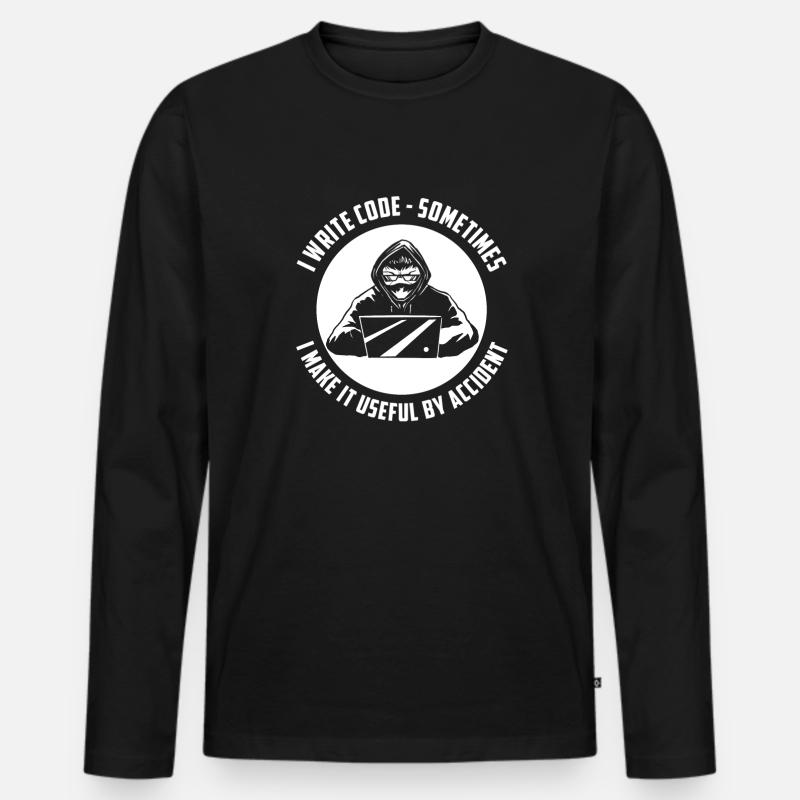 Programmierer Coder Software Entwickler - Männer Premium Bio Langarmshirt - Schwarz