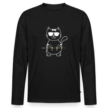 Baby-foot baby-foot Wuzzler - T-shirt manches longues Premium bio Homme - noir - Devant - Nico (187cm)