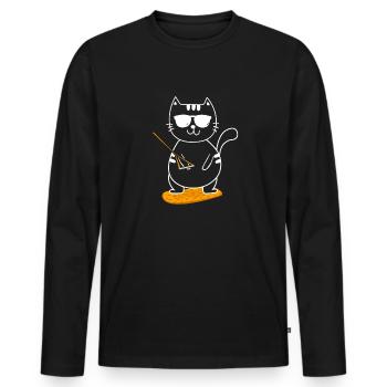 Wakeboarden Wakeboarding Wakeboard - Männer Premium Bio Langarmshirt - Schwarz - Vorne - Nico (187cm)