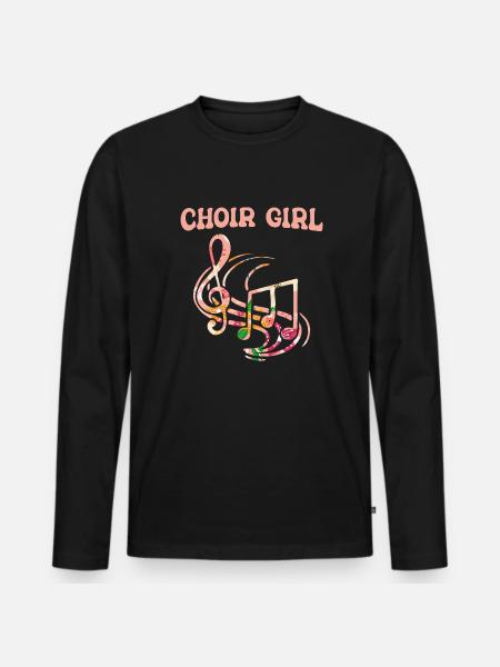 Chanteurs de chœur - T-shirt manches longues Premium bio Homme - noir