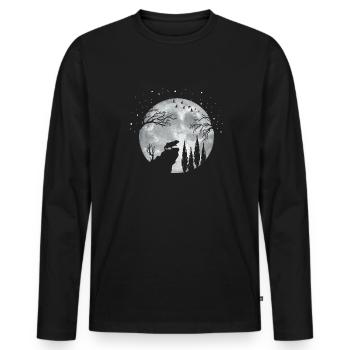 Frog Frogs Amphibian - Men's Premium Organic Long Sleeve Shirt - black - Front - Nico (187cm)