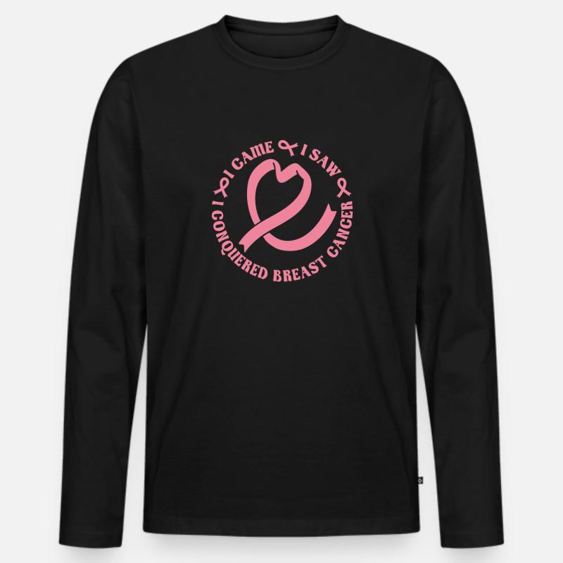 Brustkrebs Krebs - Männer Premium Bio Langarmshirt - Schwarz
