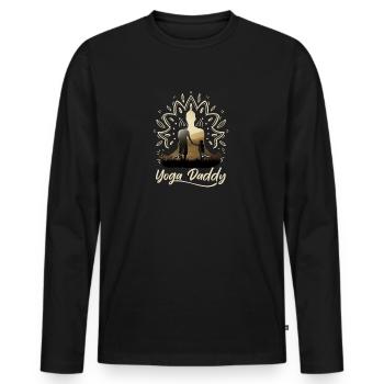 Yoga Yogi - Men's Premium Organic Long Sleeve Shirt - black - Front - Nico (187cm)