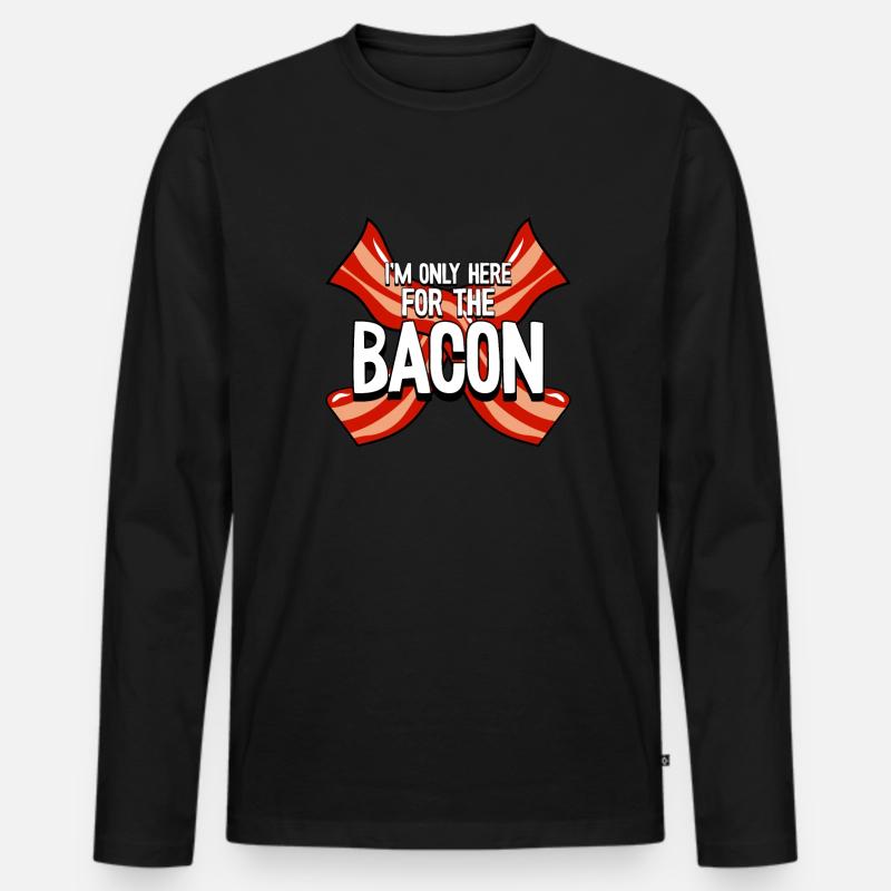 Bacon Bacon Breakfast - Men's Premium Organic Long Sleeve Shirt - black