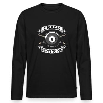 Billard 8 boules - T-shirt manches longues Premium bio Homme - noir - Devant - Nico (187cm)