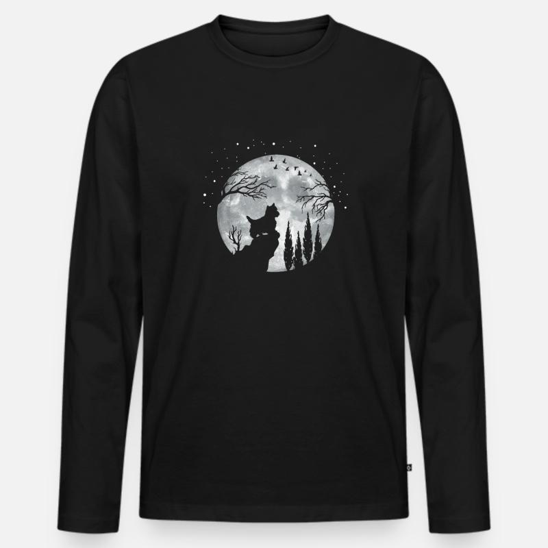 Yorkshire Terrier Hund - Männer Premium Bio Langarmshirt - Schwarz