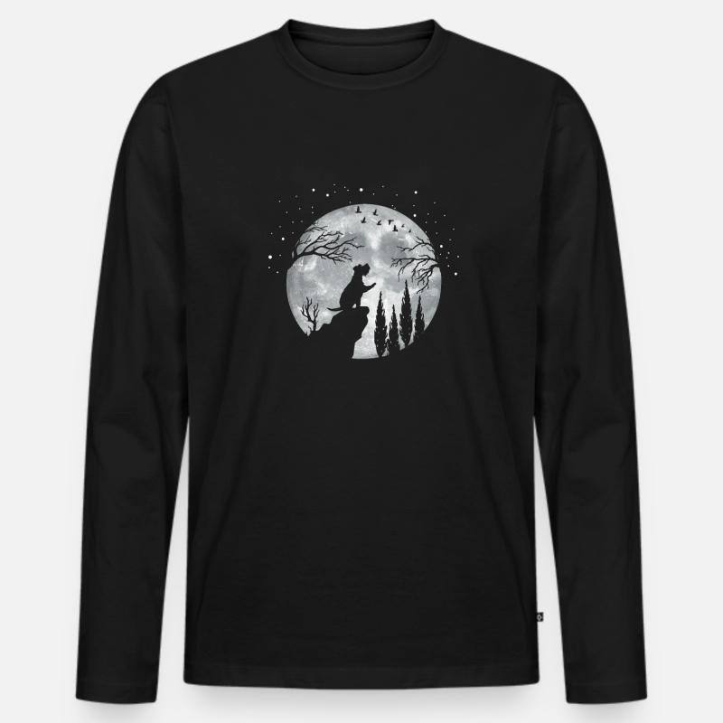 Schnauzer Hund - Männer Premium Bio Langarmshirt - Schwarz