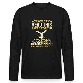 Breakdance Breakdancer Breakdancing - Männer Premium Bio Langarmshirt - Schwarz - Vorne - Nico (187cm)