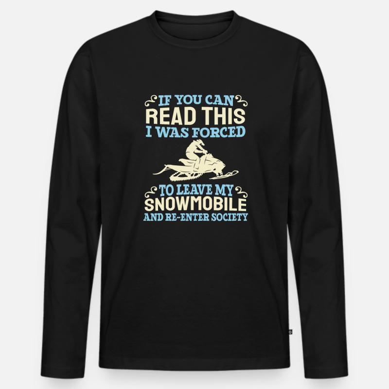 Schneemobil - Männer Premium Bio Langarmshirt - Schwarz