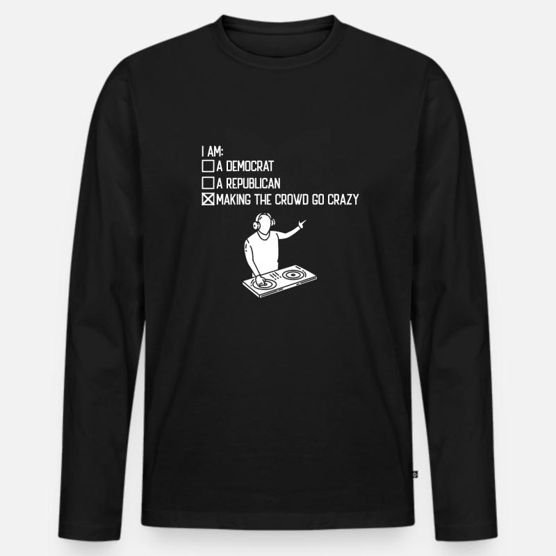 DJ Discjockey - Männer Premium Bio Langarmshirt - Schwarz