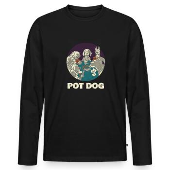 Poker Pokerspieler Texas Holdem - Männer Premium Bio Langarmshirt - Schwarz - Vorne - Nico (187cm)
