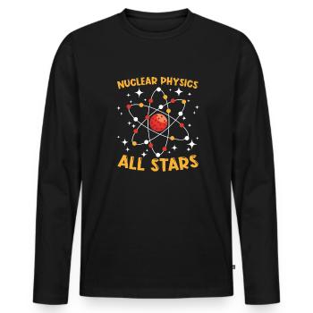 Physicien physicien - T-shirt manches longues Premium bio Homme - noir - Devant - Nico (187cm)