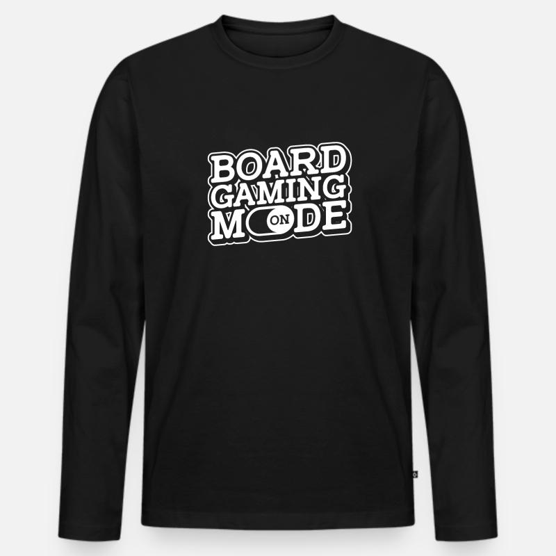 Brettspiel - Männer Premium Bio Langarmshirt - Schwarz